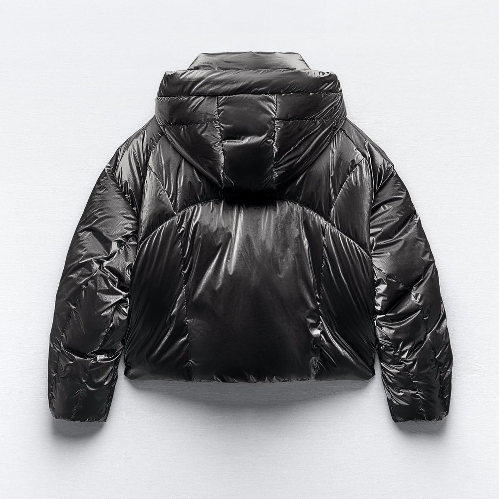 METALLIC FINISH PUFFER ANORAK - Picture 4 of 8